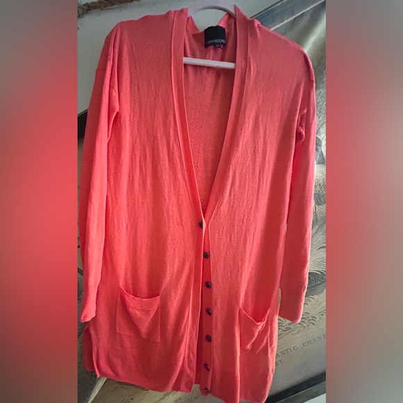 Cynthia Rowley Cardigan Sweater Long Tunic Length SZ Medium - Picture 3 of 9